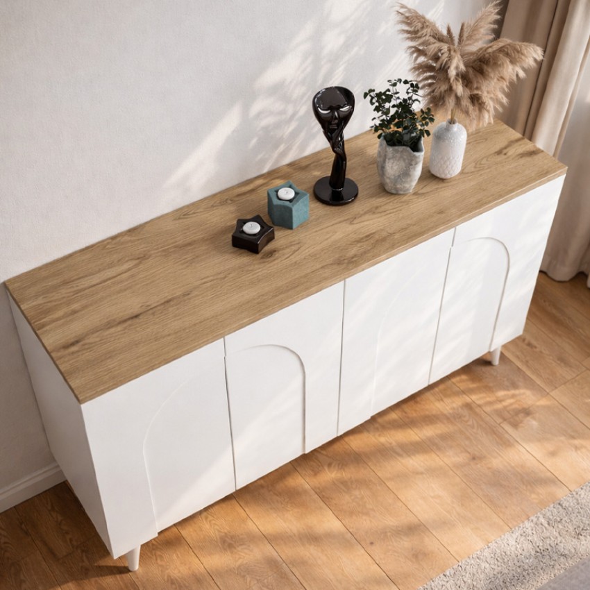 Μπουφές Bono Λευκό - Sepet Oak 150x45x74,6 εκ.