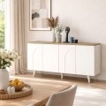 Μπουφές Bono Λευκό - Sepet Oak 150x45x74,6 εκ.