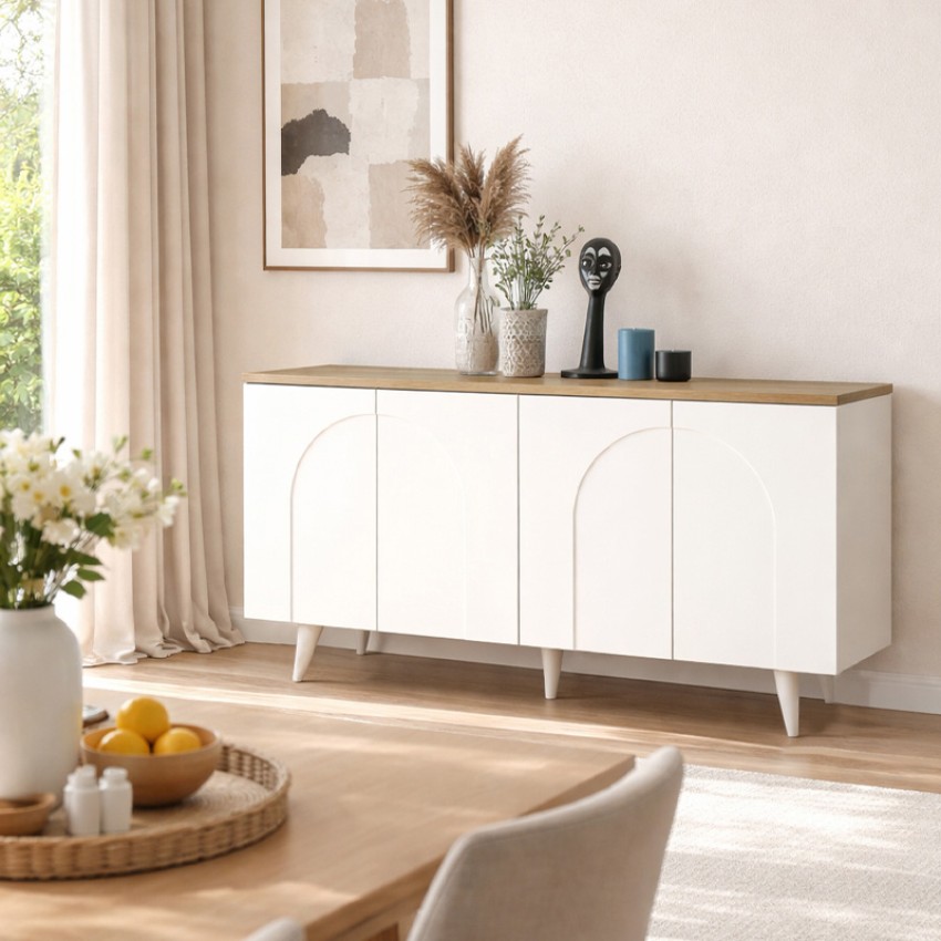 Μπουφές Bono Λευκό - Sepet Oak 150x45x74,6 εκ.