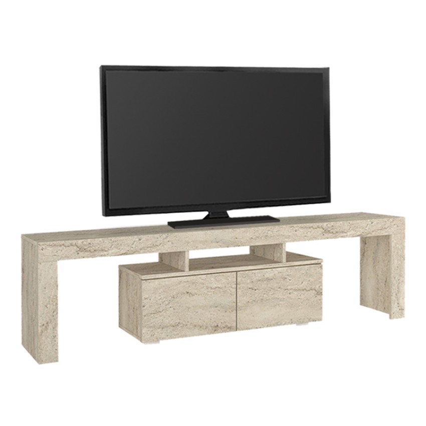 Έπιπλο Τηλεόρασης Woodra Travertine 180x31,3x50,2εκ. 