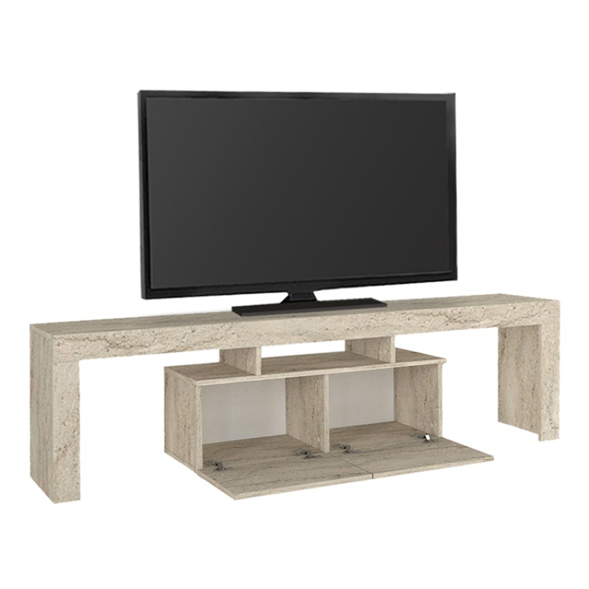 Έπιπλο Τηλεόρασης Woodra Travertine 180x31,3x50,2εκ. 