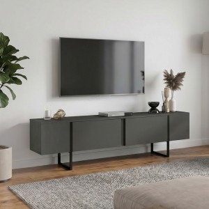 Έπιπλο Τηλεόρασης Orontes Ανθρακί 180x29,6x50 εκ.