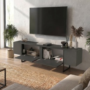 Έπιπλο Τηλεόρασης Orontes Ανθρακί 180x29,6x50 εκ.
