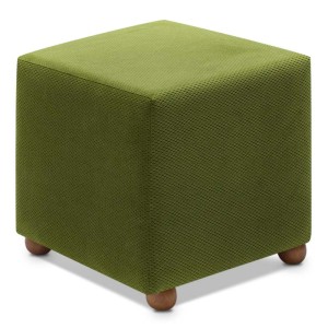 Σκαμπώ Ranma υφασμάτινο χρώμα πράσινο 40x40x40εκ.