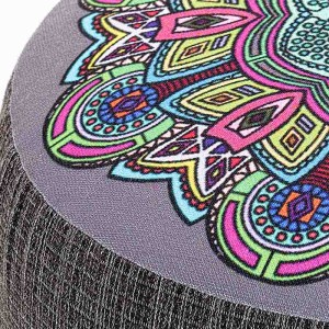 Σκαμπώ Enna υφασμάτινο χρώμα γκρι 40x40x42εκ.