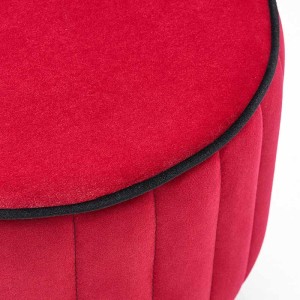 Σκαμπώ Rose βελούδινο χρώμα κόκκινο 40x40x40εκ.