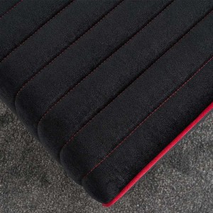 Σκαμπώ Mona βελούδινο χρώμα μαύρο 40x40x40εκ.