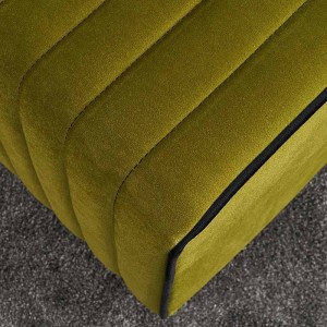 Σκαμπώ Mona βελούδινο χρώμα πράσινο 40x40x40εκ.