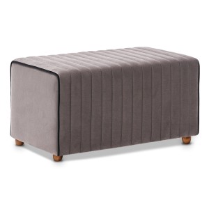 Σκαμπώ Mabel βελούδινο χρώμα γκρι 80x40x40εκ.