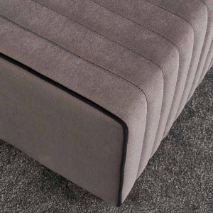 Σκαμπώ Mabel βελούδινο χρώμα γκρι 80x40x40εκ.