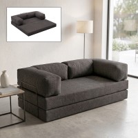 Καναπές-Κρεβάτι Comfort Τριθέσιος Chenille Ανθρακί 190x95x75 εκ.
