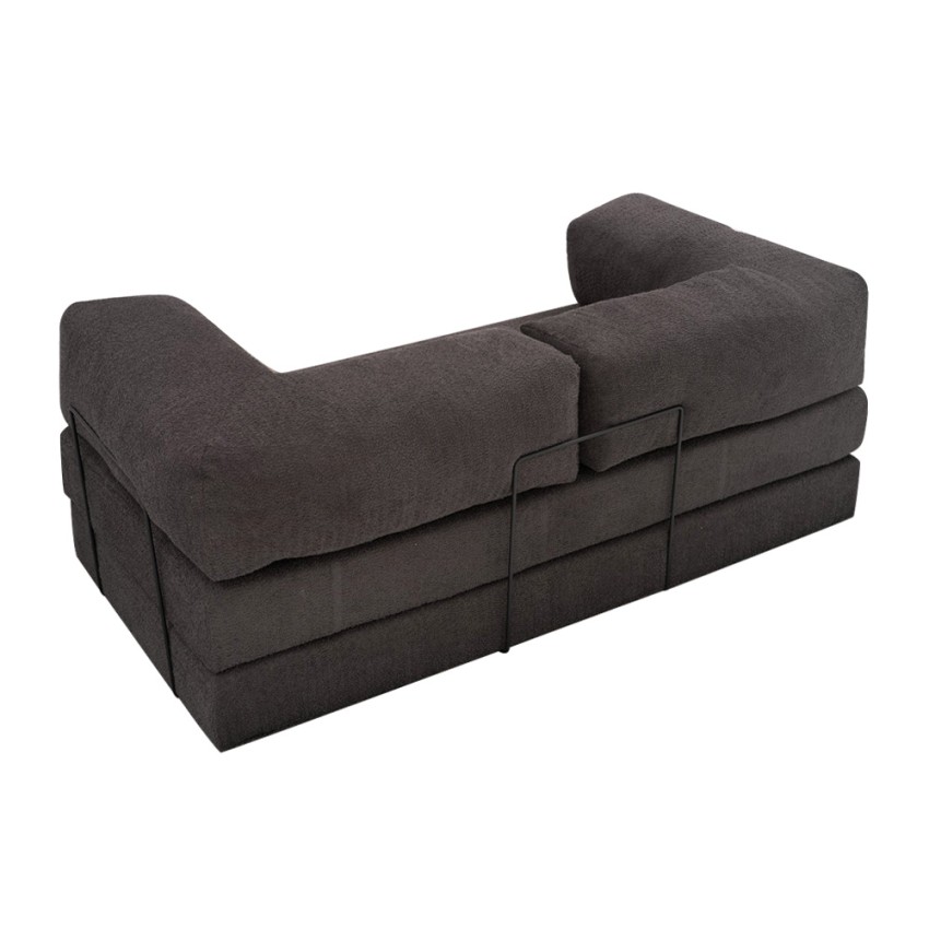 Καναπές-Κρεβάτι Comfort Τριθέσιος Chenille Ανθρακί 190x95x75 εκ.