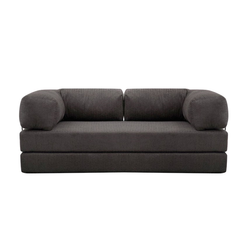 Καναπές-Κρεβάτι Comfort Τριθέσιος Chenille Ανθρακί 190x95x75 εκ.