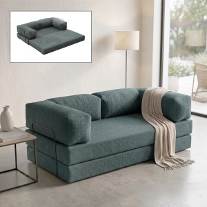 Καναπές-Κρεβάτι Comfort Τριθέσιος Chenille Μέντα 190x95x75 εκ.