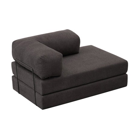 Καναπές-Κρεβάτι Comfort Διθέσιος Chenille Ανθρακί 140x95x75 εκ.