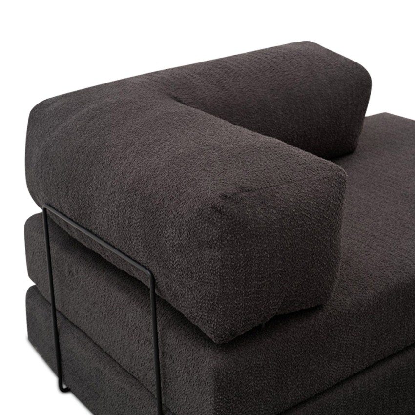 Καναπές-Κρεβάτι Comfort Διθέσιος Chenille Ανθρακί 140x95x75 εκ.