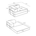 Καναπές-Κρεβάτι Comfort Διθέσιος Chenille Μέντα 140x95x75 εκ.