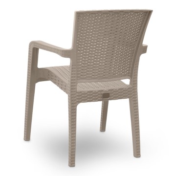 Πολυθρόνα πολυπροπυλενίου Clio recycled χρώμα cappuccino 57x55x86εκ.