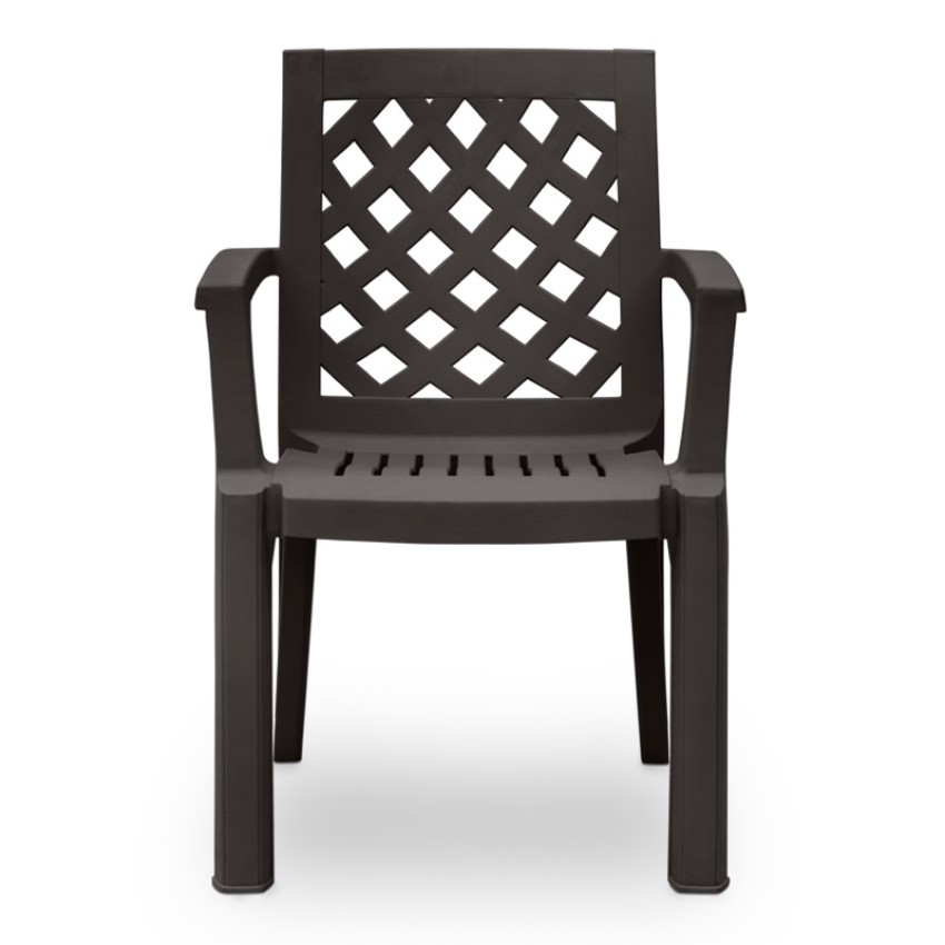 Πολυθρόνα πολυπροπυλενίου Kira χρώμα καφέ 58x52x87εκ.