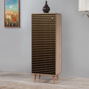 Παπουτσοθήκη - ντουλάπι Soho από μελαμίνη χρώμα sonoma 50x38x135εκ. Παπουτσοθήκη - ντουλάπι Soho από μελαμίνη χρώμα sonoma 50x38x135εκ.