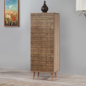 Παπουτσοθήκη - ντουλάπι Soho από μελαμίνη χρώμα sonoma 50x38x135εκ. Παπουτσοθήκη - ντουλάπι Soho από μελαμίνη χρώμα sonoma 50x38x135εκ.