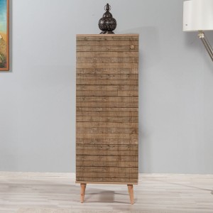 Παπουτσοθήκη - ντουλάπι Soho από μελαμίνη χρώμα sonoma 50x38x135εκ. Παπουτσοθήκη - ντουλάπι Soho από μελαμίνη χρώμα sonoma 50x38x135εκ.