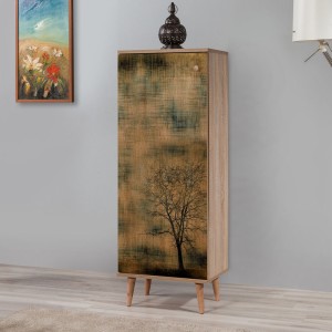 Παπουτσοθήκη - ντουλάπι Soho από μελαμίνη χρώμα sonoma 50x38x135εκ. Παπουτσοθήκη - ντουλάπι Soho από μελαμίνη χρώμα sonoma 50x38x135εκ.