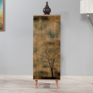 Παπουτσοθήκη - ντουλάπι Soho από μελαμίνη χρώμα sonoma 50x38x135εκ. Παπουτσοθήκη - ντουλάπι Soho από μελαμίνη χρώμα sonoma 50x38x135εκ.