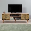 Έπιπλο τηλεόρασης Soho από μελαμίνη χρώμα sonoma 140x40x50 εκ.