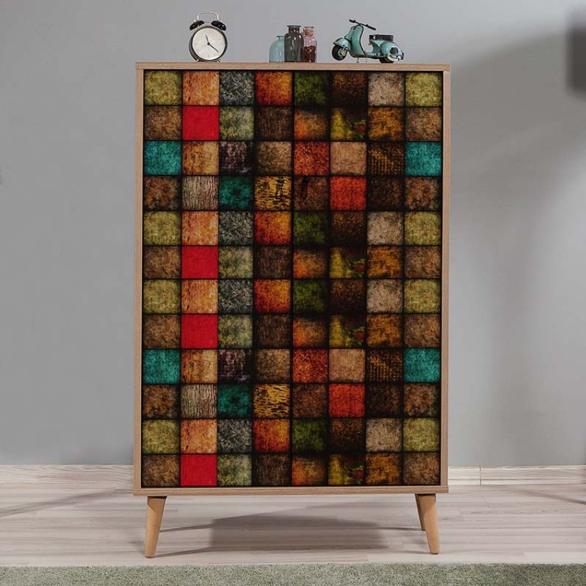 Παπουτσοθήκη - ντουλάπι Soho από μελαμίνη χρώμα sonoma 80x36x127εκ. Παπουτσοθήκη - ντουλάπι Soho από μελαμίνη χρώμα sonoma 80x36x127εκ.