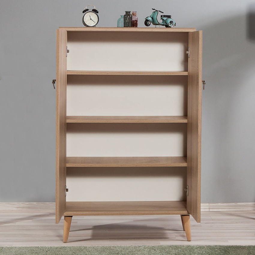 Παπουτσοθήκη - ντουλάπι Soho από μελαμίνη χρώμα sonoma 80x36x127εκ. Παπουτσοθήκη - ντουλάπι Soho από μελαμίνη χρώμα sonoma 80x36x127εκ.