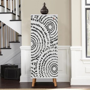 Ντουλάπι κουζίνας/μπάνιου - Παπουτσοθήκη Assiri από μελαμίνη χρώμα λευκό 50x38x135εκ.