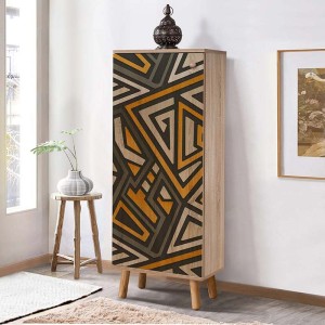 Παπουτσοθήκη - ντουλάπι Soho από μελαμίνη χρώμα sonoma 50x38x135εκ. Παπουτσοθήκη - ντουλάπι Soho από μελαμίνη χρώμα sonoma 50x38x135εκ.