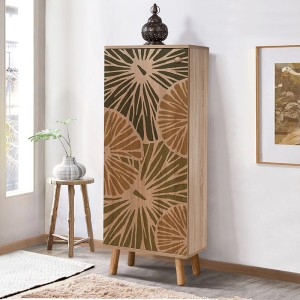 Παπουτσοθήκη - ντουλάπι Soho από μελαμίνη χρώμα sonoma 50x38x135εκ. Παπουτσοθήκη - ντουλάπι Soho από μελαμίνη χρώμα sonoma 50x38x135εκ.