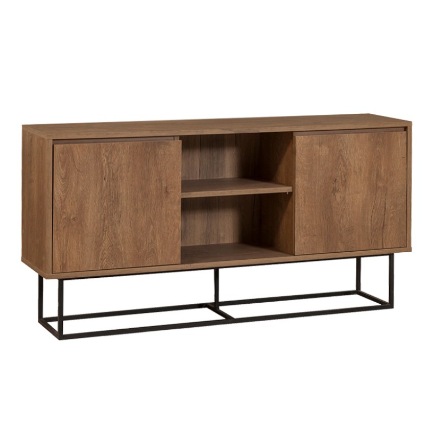 Μπουφές Amedeo από μελαμίνη χρώμα καρυδί 140x36x72εκ.