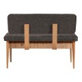 Καναπές διθέσιος - Παγκάκι Alden από μελαμίνη - ύφασμα χρώμα ανθρακί 110x40x85εκ.