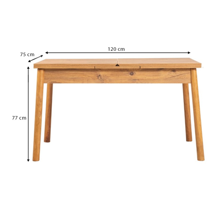 Τραπέζι Jemmy επεκτεινόμενο χρώμα atlantic pine 120/153x75x77εκ.