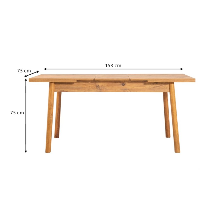Τραπέζι Jemmy επεκτεινόμενο χρώμα atlantic pine 120/153x75x77εκ.