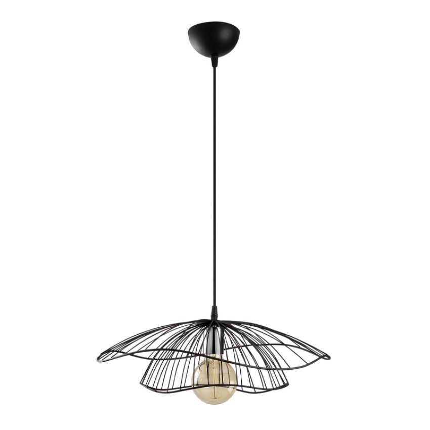 Φωτιστικό οροφής Yildo E27 μεταλλικό μονόφωτο χρώμα μαύρο Φ50x111εκ.