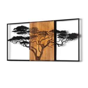 Διακοσμητικό τοίχου Acacia Tree ξύλινο - μεταλλικό χρώμα καρυδί - μαύρο 147x3x70εκ. Διακοσμητικό τοίχου Acacia Tree ξύλινο - μεταλλικό χρώμα καρυδί - μαύρο 147x3x70εκ.