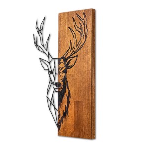 Διακοσμητικό τοίχου Deer ξύλινο - μεταλλικό χρώμα καρυδί - μαύρο 36x3x58εκ. Διακοσμητικό τοίχου Deer ξύλινο - μεταλλικό χρώμα καρυδί - μαύρο 36x3x58εκ.