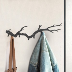 Κρεμάστρα τοίχου Bough μεταλλική χρώμα μαύρο 87x2x22εκ.