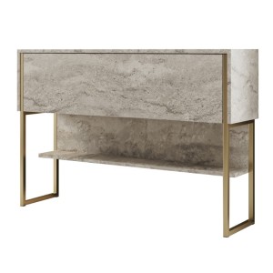 Μπουφές Luxe χρώμα travertine - χρυσό 120x30x80εκ. Μπουφές Luxe χρώμα travertine - χρυσό 120x30x80εκ.
