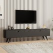 Έπιπλο τηλεόρασης Paris χρώμα ανθρακί 160x25x35εκ.