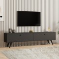 Έπιπλο τηλεόρασης Paris χρώμα ανθρακί 160x25x35εκ.
