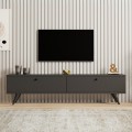 Έπιπλο τηλεόρασης Paris χρώμα ανθρακί 160x25x35εκ.