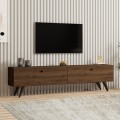 Έπιπλο τηλεόρασης Paris χρώμα καρυδί 160x25x35εκ.
