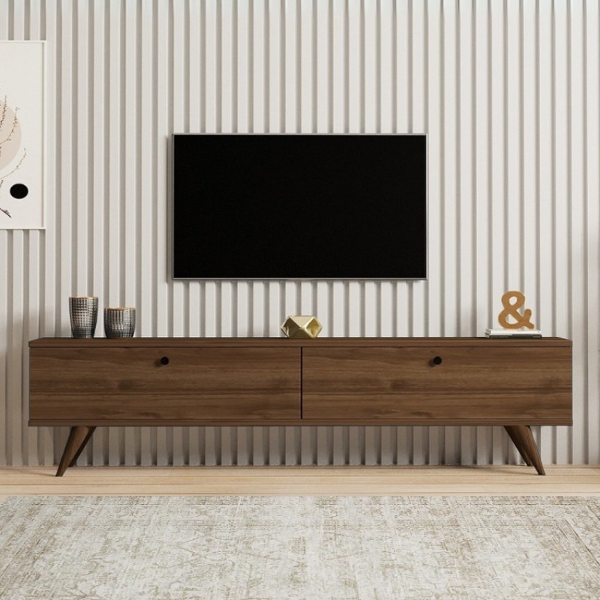 Έπιπλο τηλεόρασης Paris χρώμα καρυδί 160x25x35εκ.