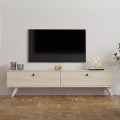 Έπιπλο τηλεόρασης Paris χρώμα travertine 160x25x35εκ.