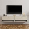 Έπιπλο τηλεόρασης επιτοίχιο Arges χρώμα travertine 140x29,6x30εκ.